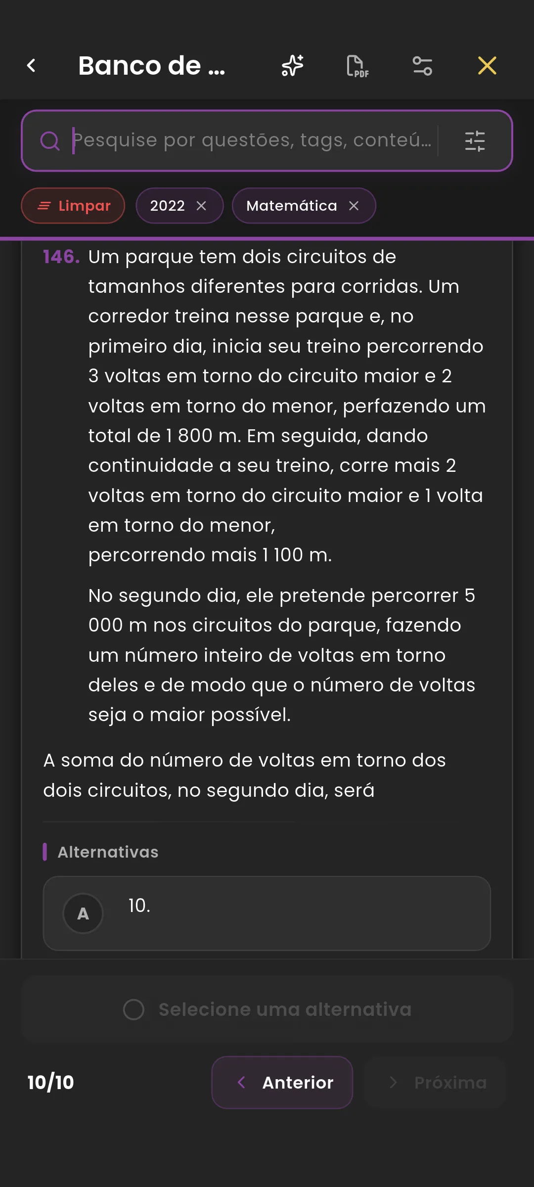 Banco de questões